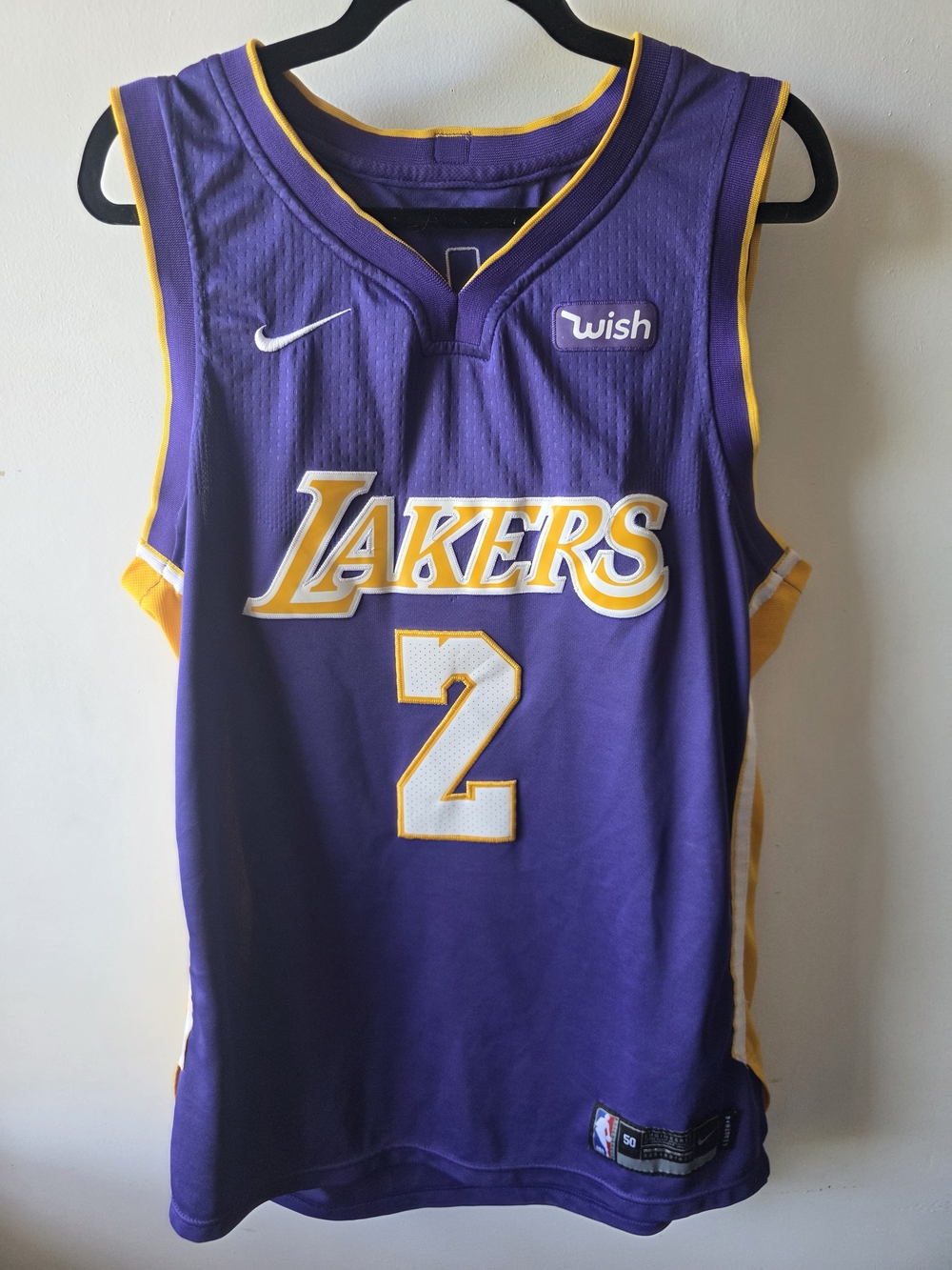 Nike Los Angeles Lakers Lonzo Ball #2 Swingman Jersey Medium